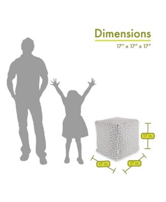 Towers Ottoman Pouf Cube 17" x 17"