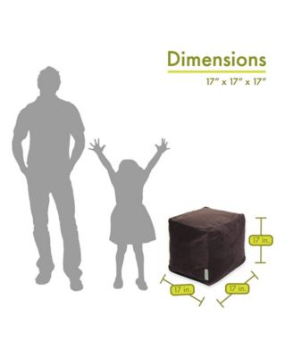 Polyester Ottoman Pouf Cube 17" x 17"