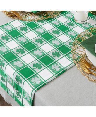Shamrock Woven Check Table Runner