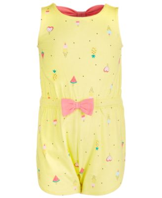 First Impressions - Baby Girls Cotton Ice Cream Bow-Back Romper