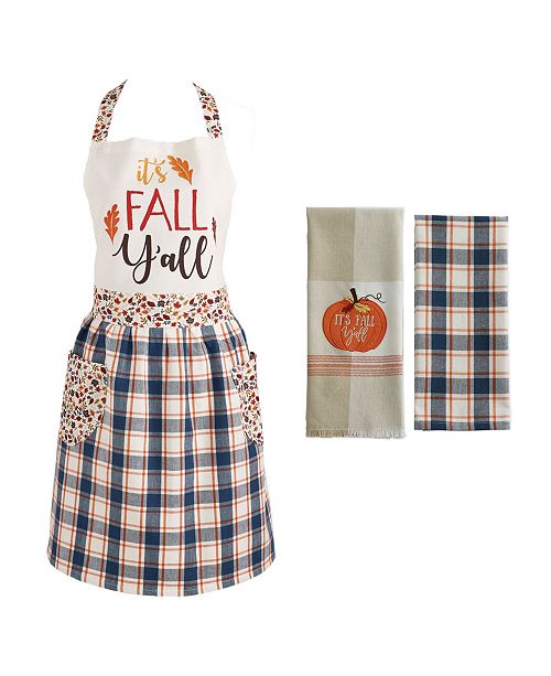 Design Imports It S Fall Y All Tablecloth And Apron Set Of 3