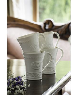 Belleek Claddagh Mugs, Set of 4