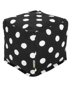 Majestic Home Goods Large Polka Dot Ottoman Pouf Cube 17