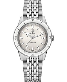 Women's Swiss Automatic Captain Cook Stainless Steel Bracelet Diver Watch 37mm