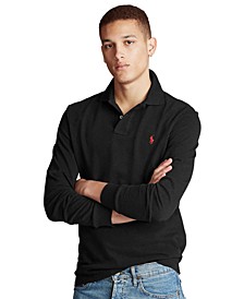 Men's Classic Fit Long Sleeve Mesh Polo