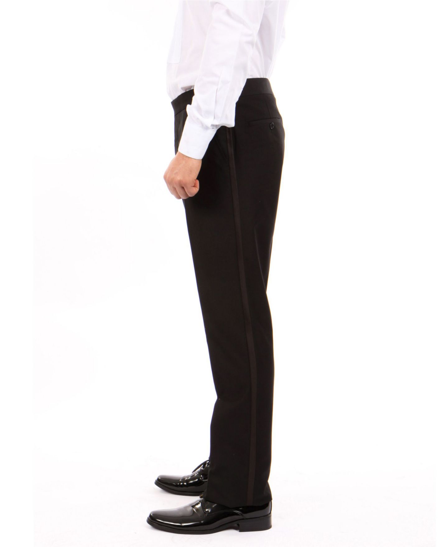 Мужские брюки Bryan Michaels Skinny Modern Fit Tuxedo Dress Pants, цвет: Чёрный — фото 2
