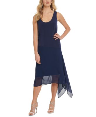 dkny mixed media dress