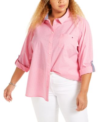 tommy hilfiger pink blouse