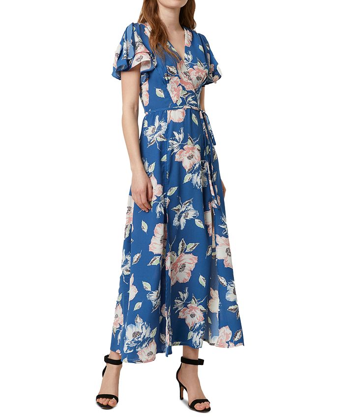 French Connection Cari Flutter-Sleeve Maxi Dress - Macy's