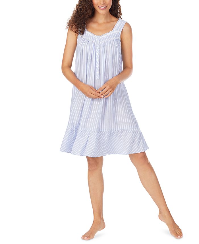 Eileen West Striped Eyelet Lace Nightgown Reviews All Pajamas Robes Loungewear Women Macy S