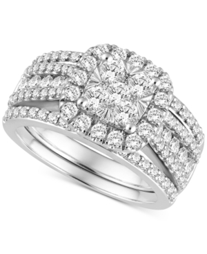 image of Diamond 3-Pc. Bridal Set (2 ct. t.w.) in 14k White Gold