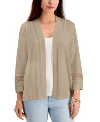 macy's short sleeve cardigan