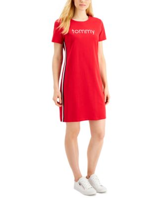 Tommy Hilfiger Embroidered Logo T Shirt Dress Macy s