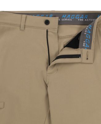 Haggar Men's Rambler Straight Fit Casual Pants - Comfortable Flat Front Athleisure Trousers - View #9
