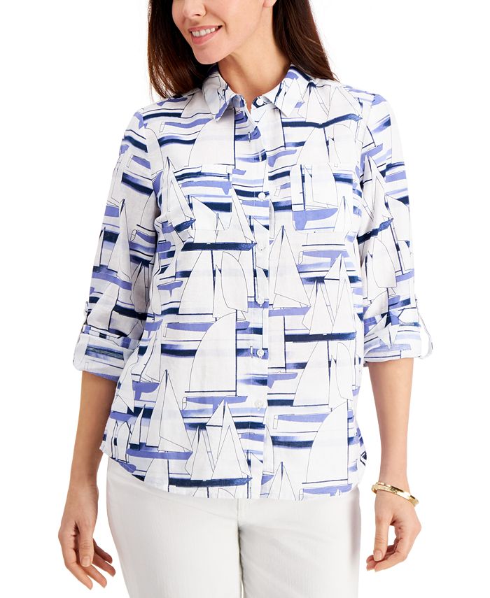 Macy's charter club plus size tops on sale
