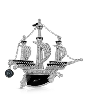 image of 2028 Enamel Galleon Ship Brooch Pin
