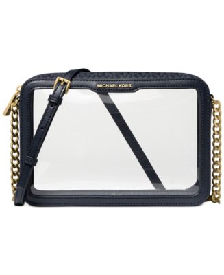 Michael Kors Jet Set East West Clear Signature Logo Crossbody & Reviews -  Handbags & Accessories - Macy's