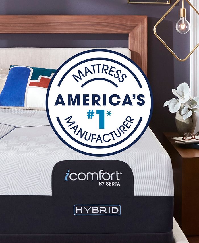 Serta by CF 4000 14" Hybrid Firm Mattress Set Queen Split