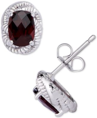 macys garnet earrings