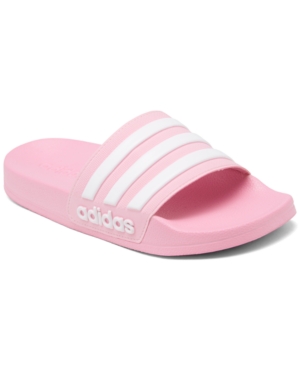 image of adidas Big Girls Adilette Shower Slide Sandals from Finish Line