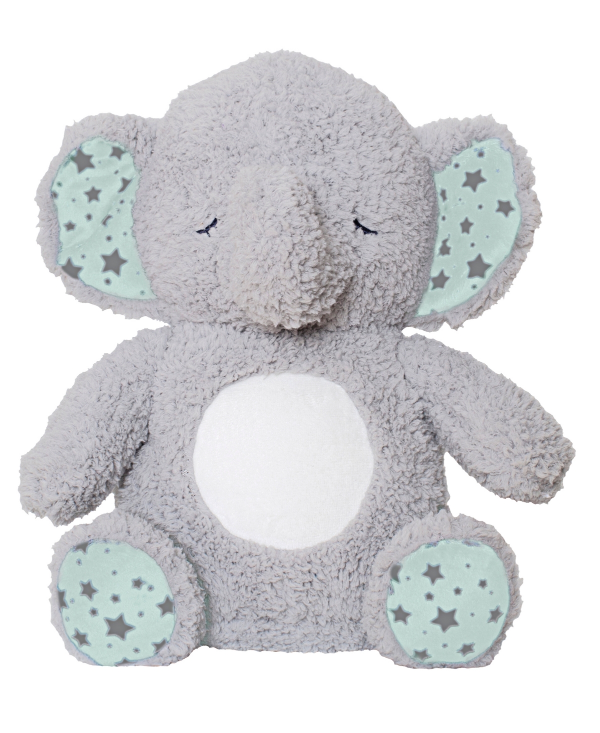 Soft Dreams Babies' Elephant Music And Glow Soother Plush Toy In Gray