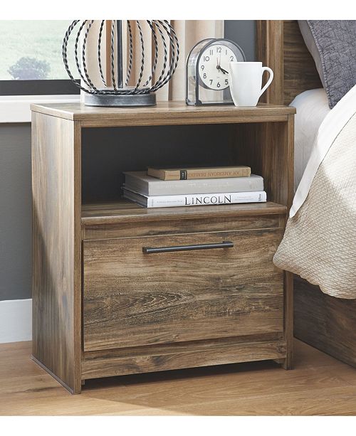 Signature Design By Ashley Rusthaven One Drawer Nightstand Reviews Furniture Macy S