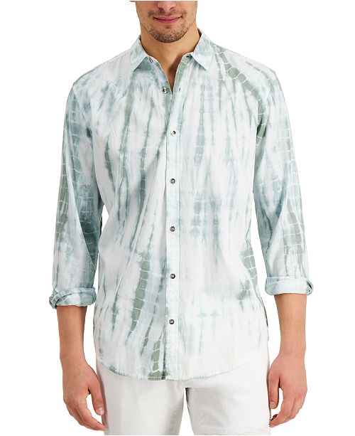 Inc International Concepts Inc Men S Regular Fit Tie Dyed Shirt Created For Macy S Reviews Casual Button Down Shirts Men Macy S