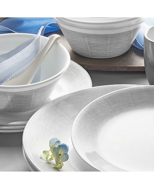 Corelle Woven Lines 16pc Dinnerware Set & Reviews Dinnerware Dining