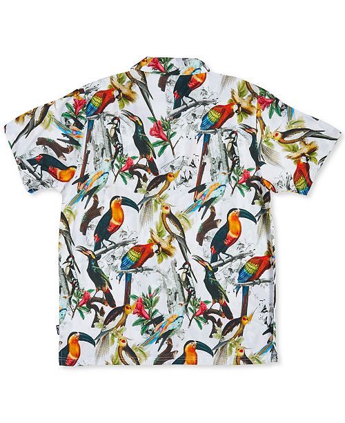 Lrg Men S Flock Bird Print Woven Short Sleeve Shirt Reviews