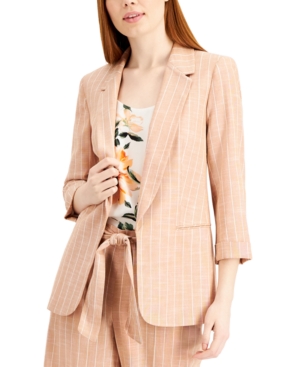 Bar Iii Chambray Striped Blazer Created for Macy's