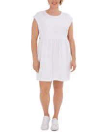 Plus Size Eyelet-Overlay Dress, Created for Macy's