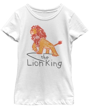 Big Girls Lion King Scribble King Short Sleeve T-shirt