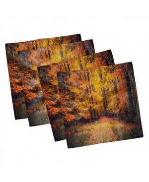 Ambesonne Forest Set of 4 Napkins 12