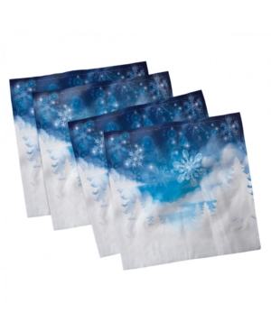 Ambesonne Winter Set of 4 Napkins 12