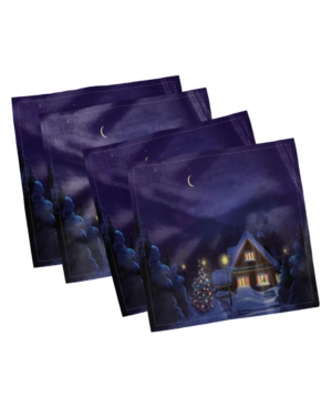 Ambesonne Christmas Set of 4 Napkins 12