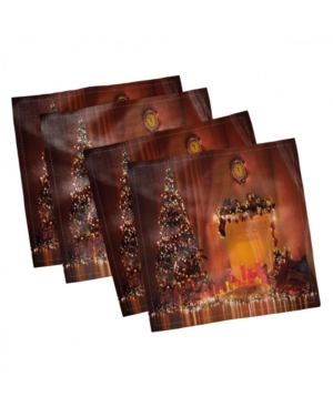 Ambesonne Christmas Set of 4 Napkins 12