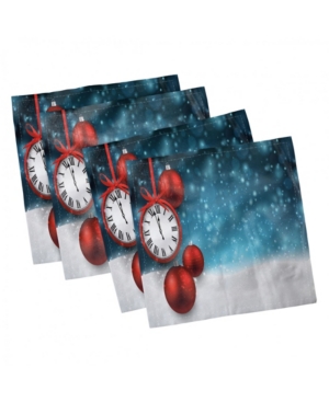 Ambesonne Clock Set of 4 Napkins 12