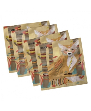 Ambesonne Fox Set of 4 Napkins 12