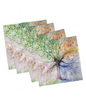 Ambesonne Tree Set of 4 Napkins 12