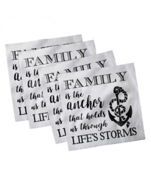 Ambesonne Family Set of 4 Napkins 12