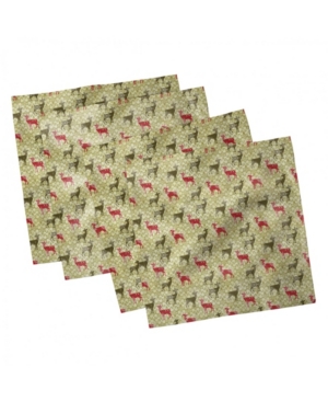 Ambesonne Christmas Set of 4 Napkins 12