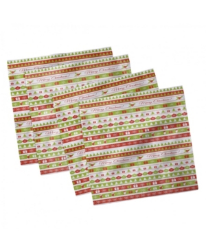 Ambesonne Christmas Set of 4 Napkins 12