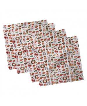 Ambesonne Christmas Set of 4 Napkins 12