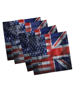 Ambesonne Union Jack Set of 4 Napkins 12