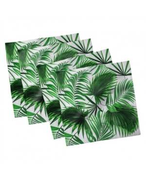 Ambesonne Palm Leaf Set of 4 Napkins 12