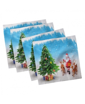 Ambesonne Santa Set of 4 Napkins 12