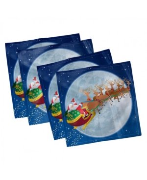 Ambesonne Santa Set of 4 Napkins 12