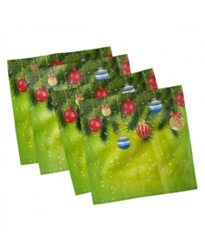 Ambesonne Christmas Set of 4 Napkins 12