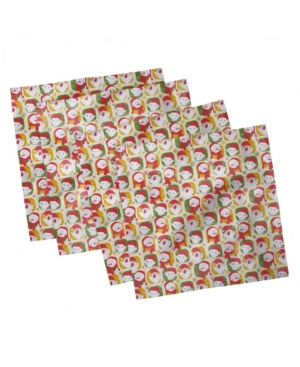 Ambesonne Christmas Set of 4 Napkins 12