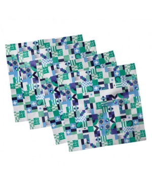 Ambesonne Mid Century Set of 4 Napkins 12